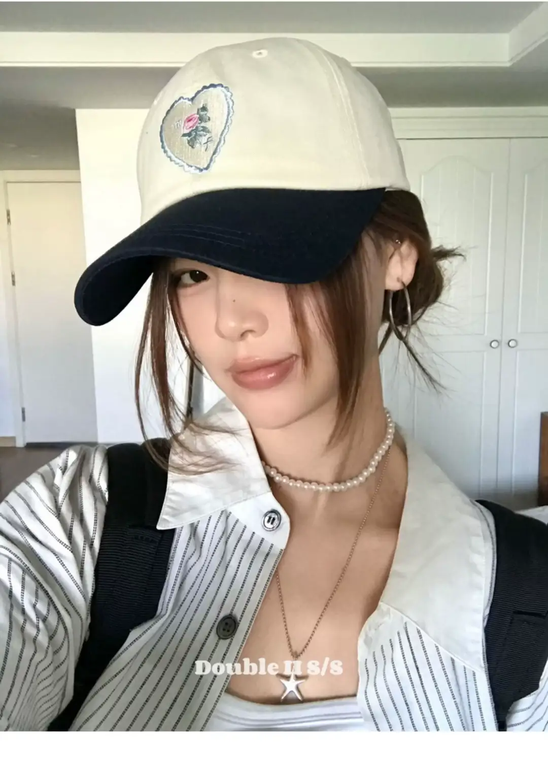 Pink Heart Stitched Baseball Cap for Women — feature 26