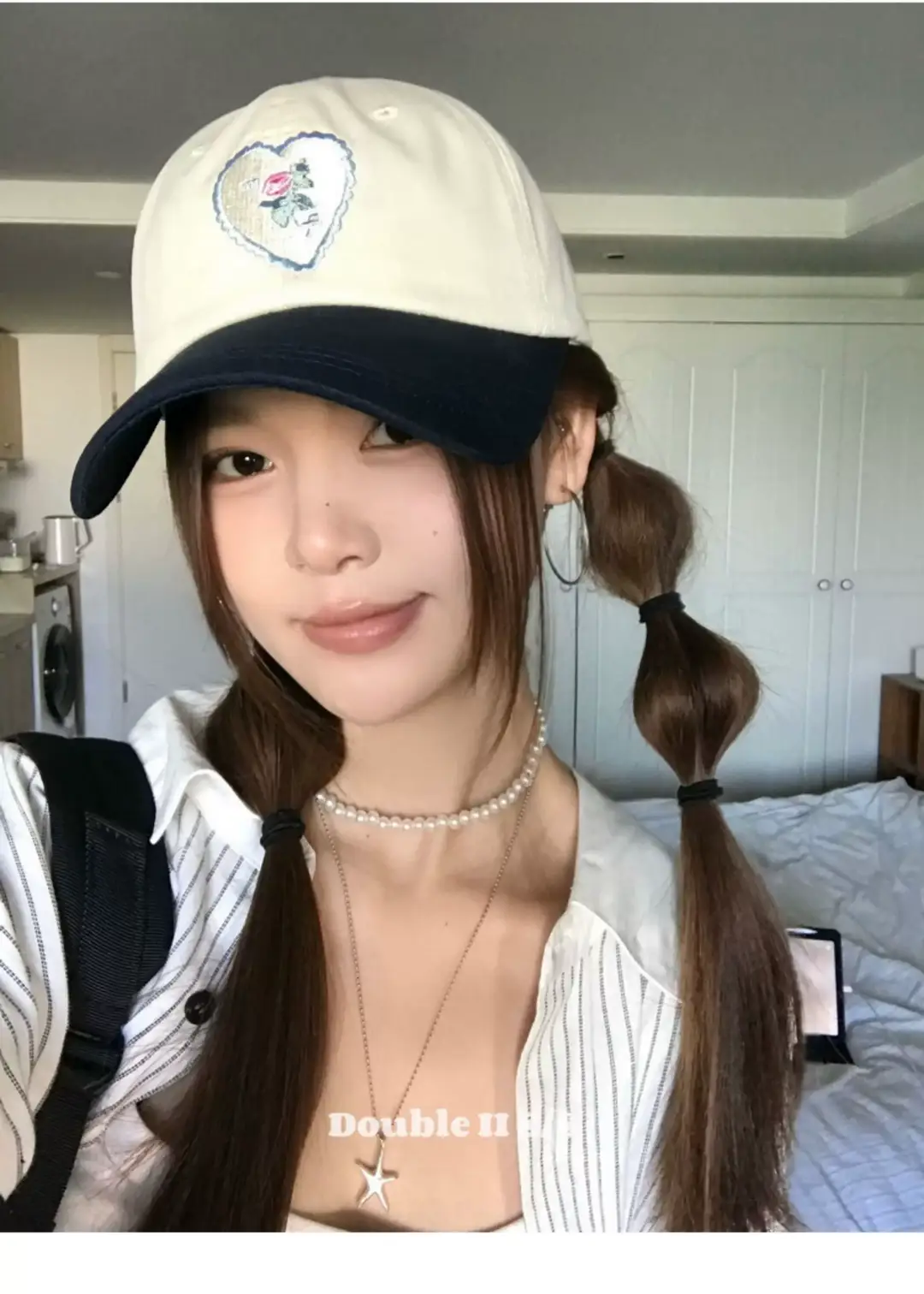 Pink Heart Stitched Baseball Cap for Women — feature 27