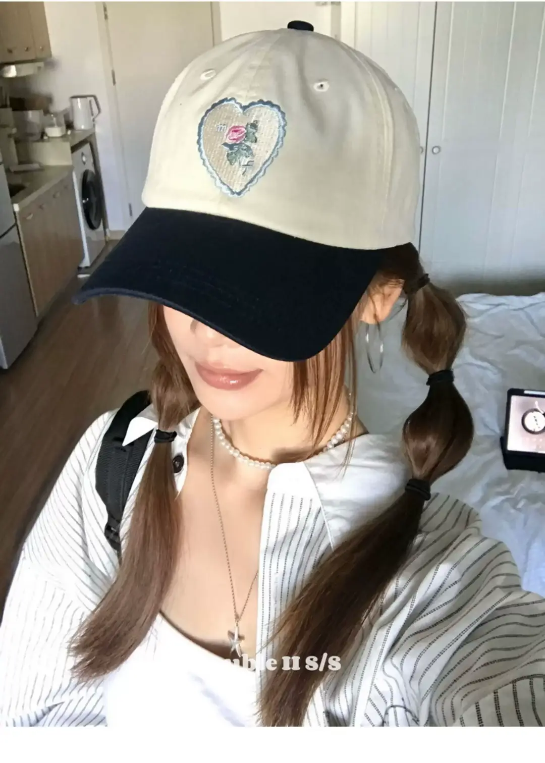 Pink Heart Stitched Baseball Cap for Women — feature 28