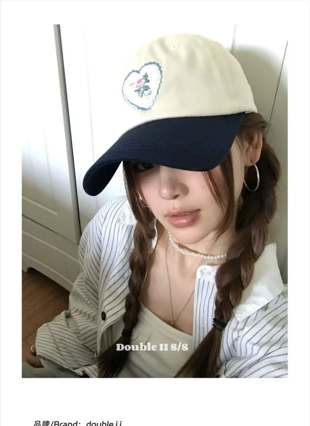 Pink Heart Stitched Baseball Cap for Women — feature 6