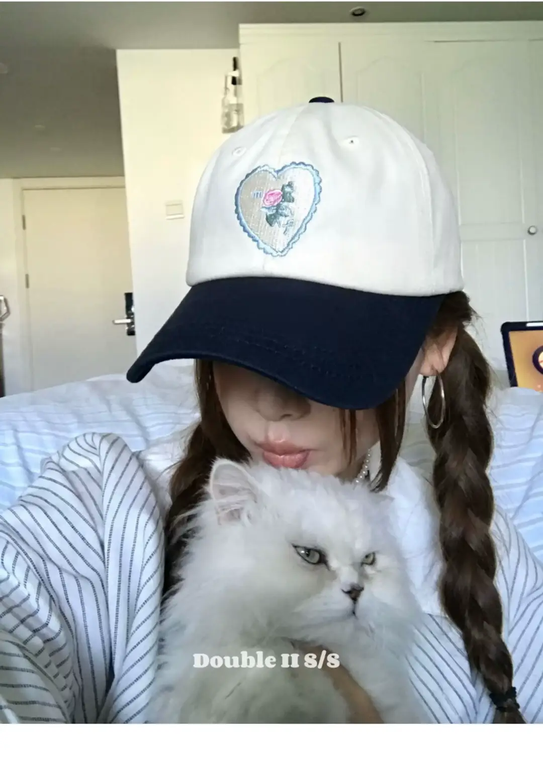 Pink Heart Stitched Baseball Cap for Women — feature 8