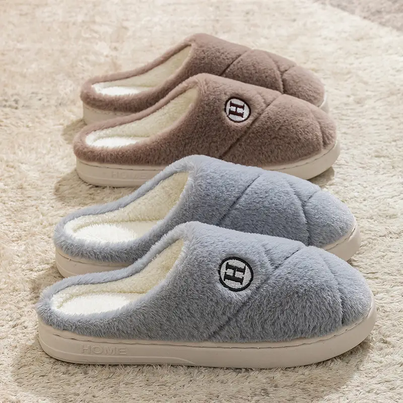 Women's Winter 2025 New Indoor Home Thick-Soled Plush Slippers with Soft Cushioning for Women - Image 6