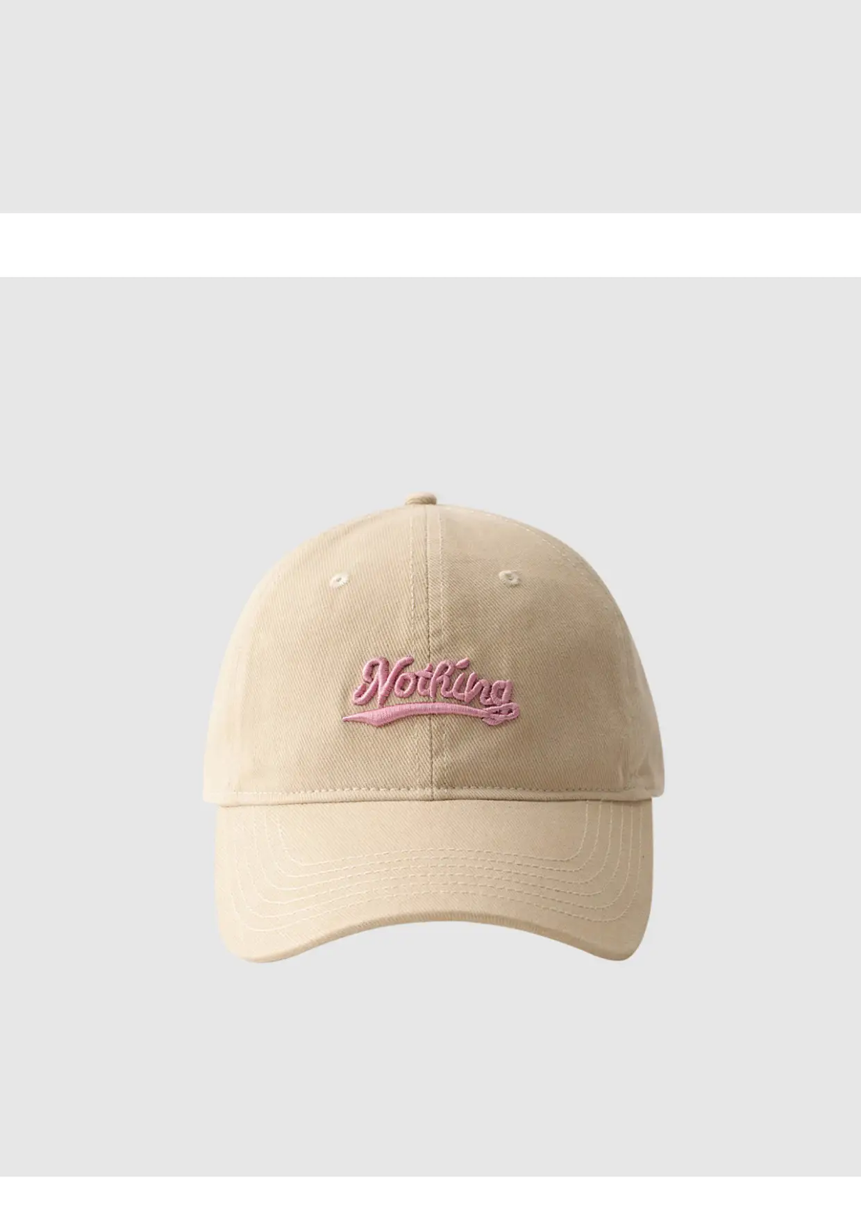 Women Red Embroidered Baseball Cap with Large Cap — feature 14