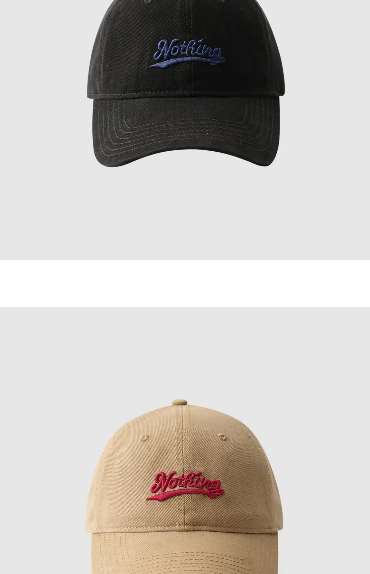 Women Red Embroidered Baseball Cap with Large Cap — feature 16