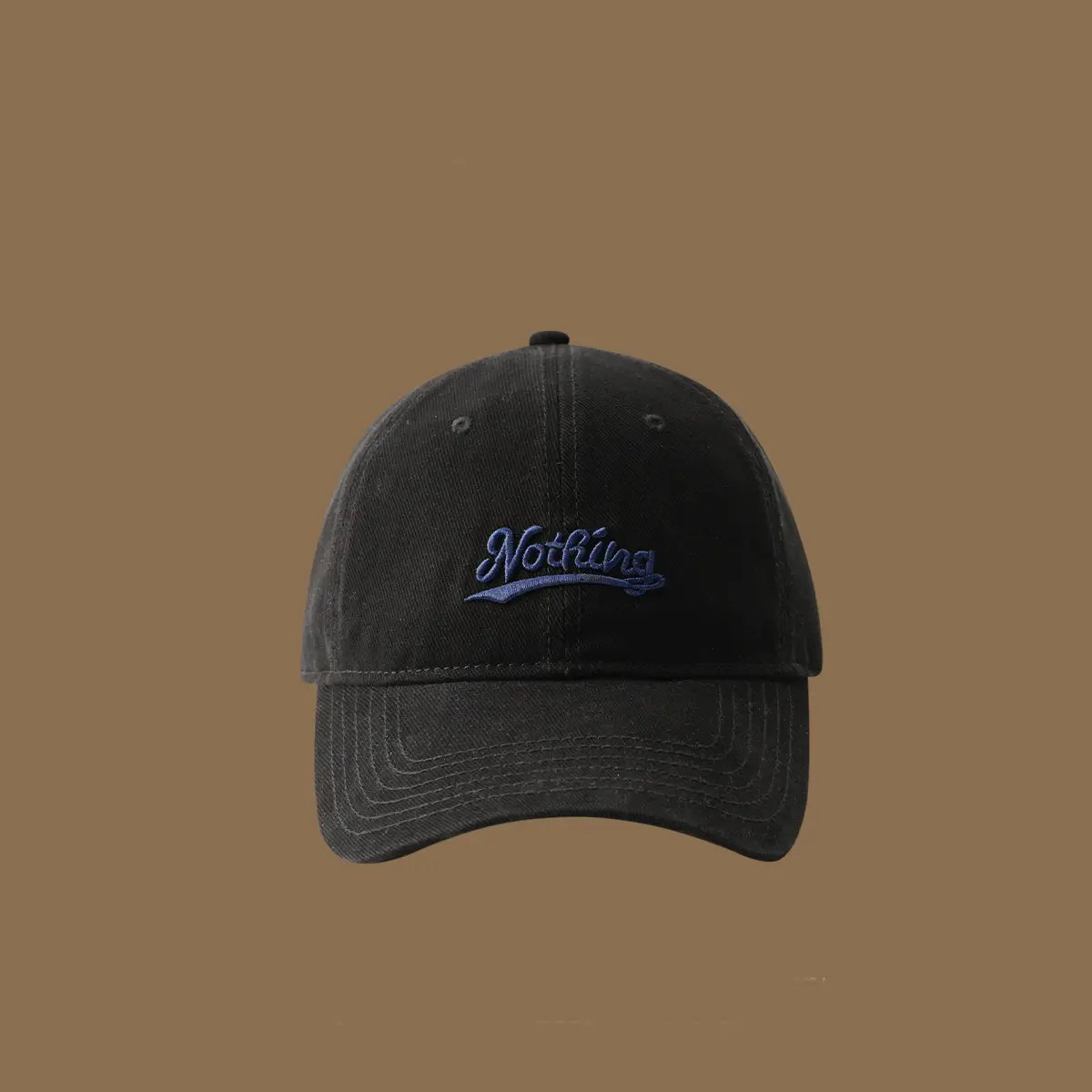 Women Red Embroidered Baseball Cap with Large Cap