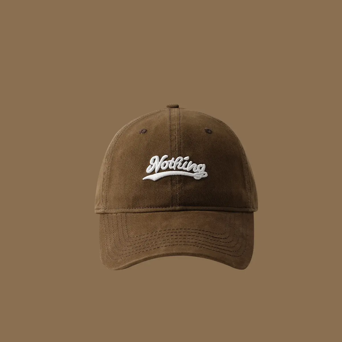 Women Red Embroidered Baseball Cap with Large Cap - Image 5
