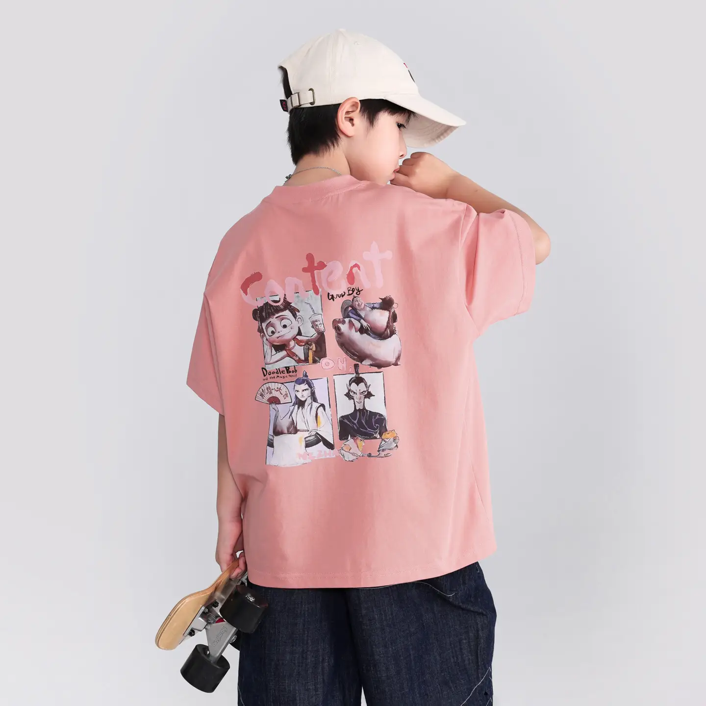 Boys Cartoon Nezha T-Shirt White 2026 - Image 6