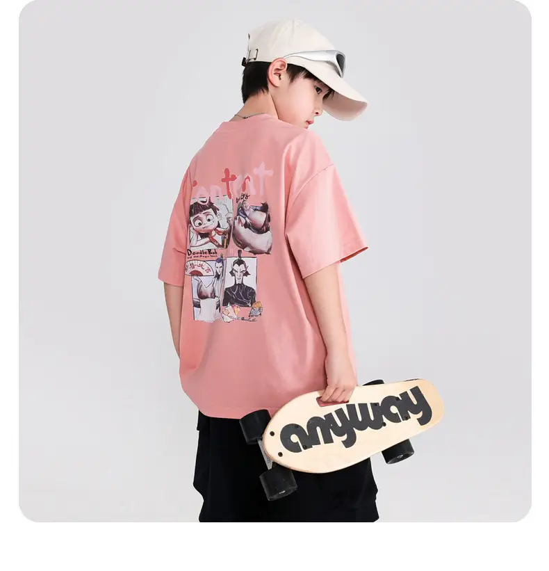 Boys Cartoon Nezha T-Shirt White 2026 — feature 12