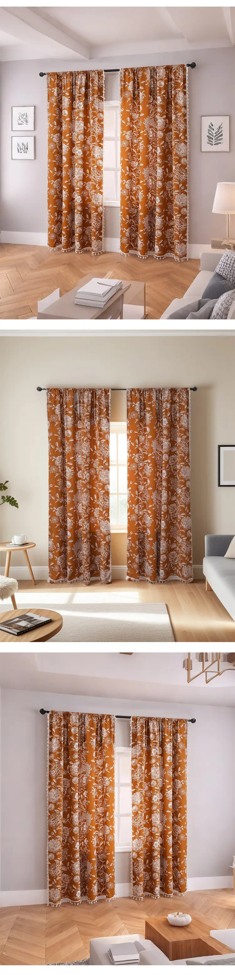 Retro Dark Blue French Curtain Decorative Bedroom Living Room β feature 8