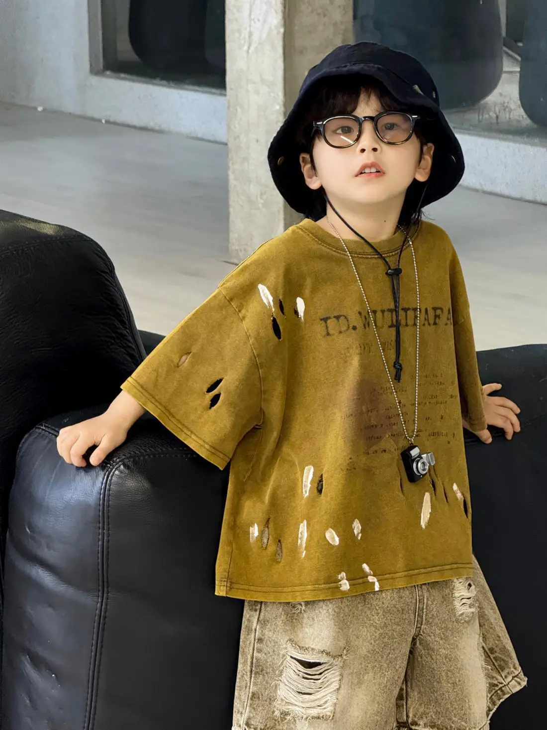Boys Ripped Tie-Dye T-Shirt with Denim Shorts 2025 — feature 3
