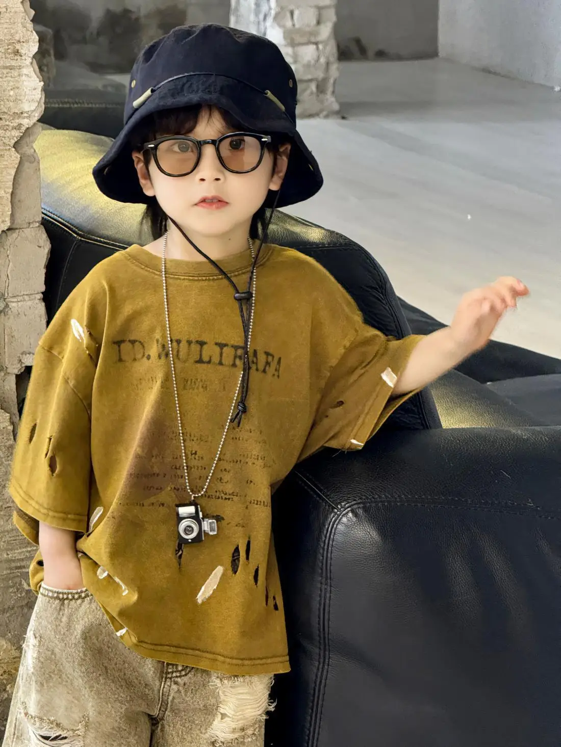 Boys Ripped Tie-Dye T-Shirt with Denim Shorts 2025 — feature 5