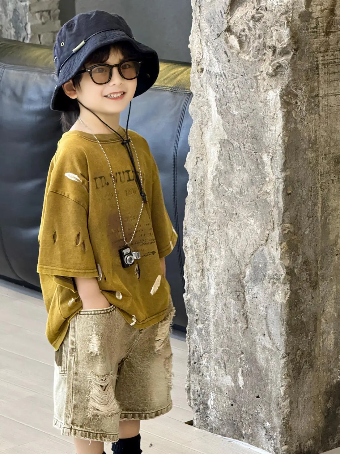 Boys Ripped Tie-Dye T-Shirt with Denim Shorts 2025 — feature 6