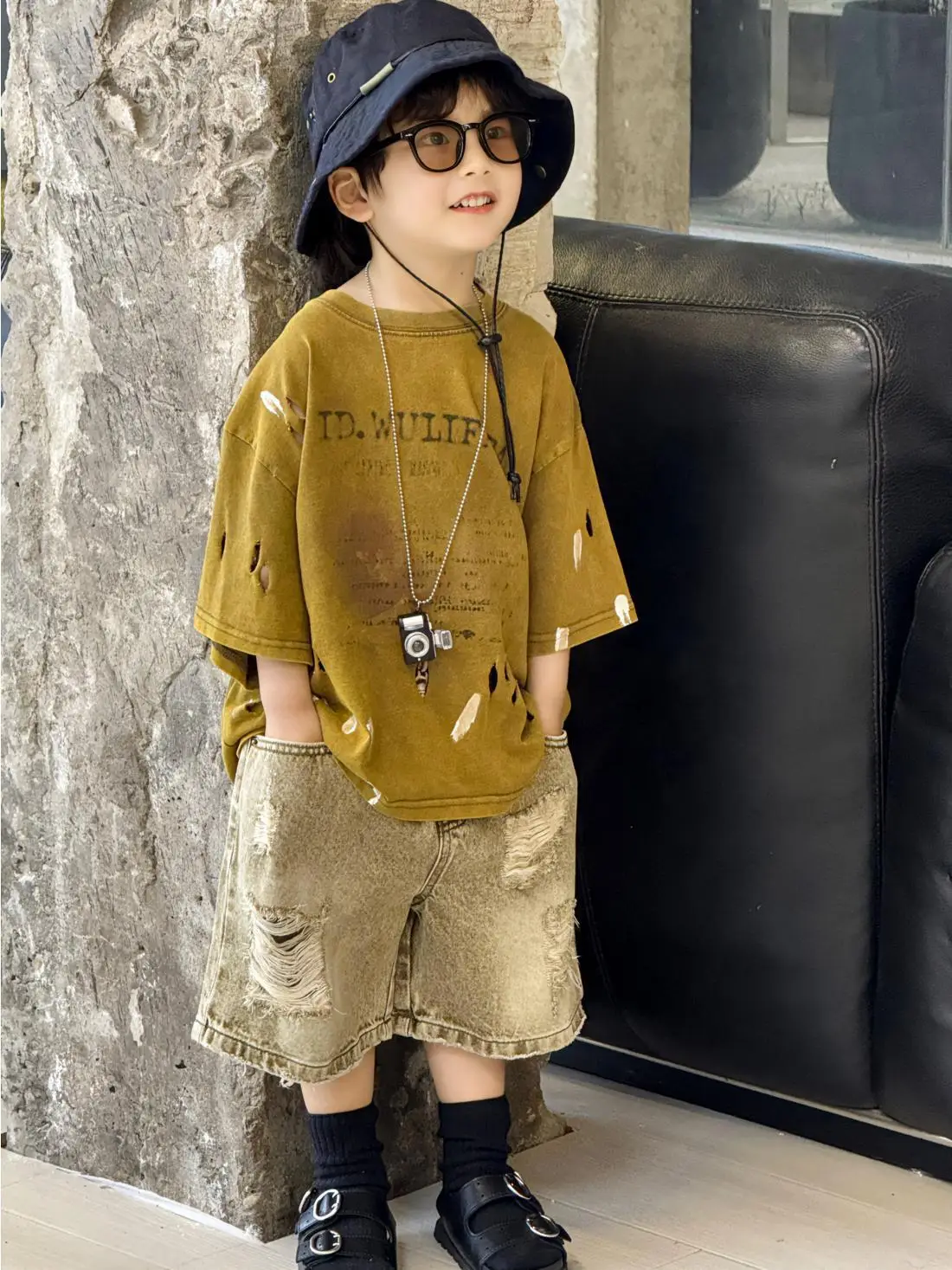 Boys Ripped Tie-Dye T-Shirt with Denim Shorts 2025 — feature 8