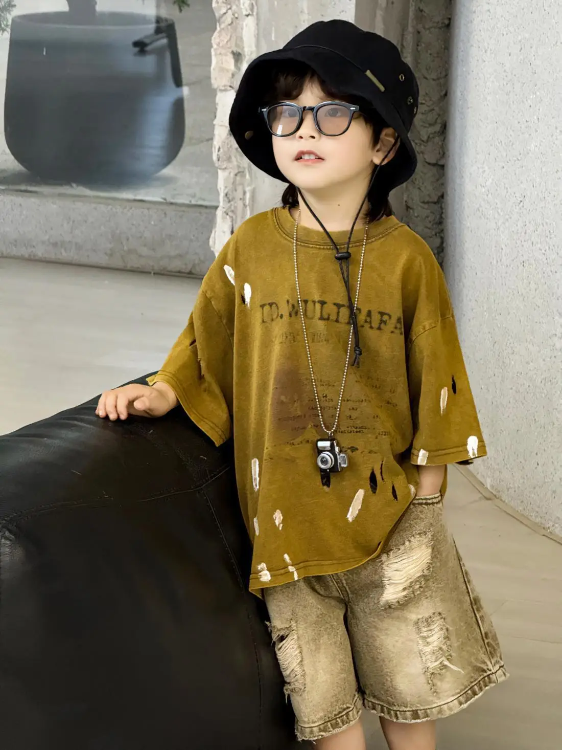 Boys Ripped Tie-Dye T-Shirt with Denim Shorts 2025 — feature 9