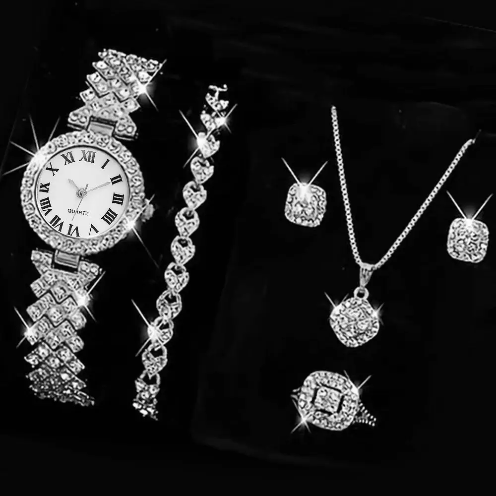 Trendy Diamond Women's Watch with Roman Numeral Quartz Bracelet — feature 3