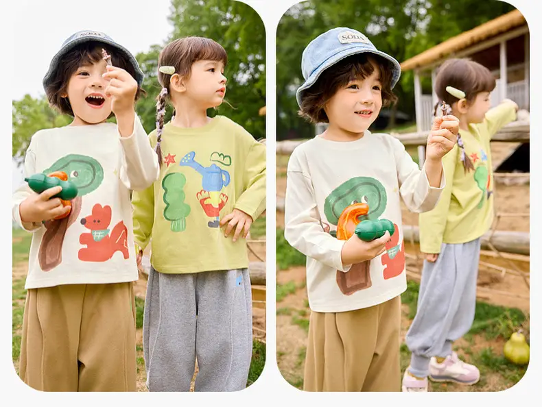 Antibacterial Cotton Boys T-Shirt with Dinosaur Print — feature 11