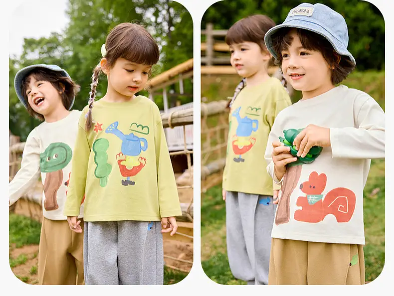 Antibacterial Cotton Boys T-Shirt with Dinosaur Print — feature 13