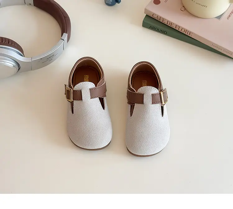 Girls Brown Birkenstock Shoes with Buckle Strap — feature 15
