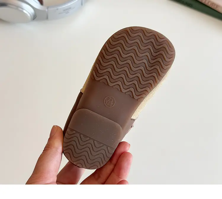 Girls Brown Birkenstock Shoes with Buckle Strap — feature 23