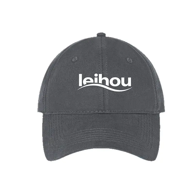 2025 New Large Baseball Cap Grey White Logo