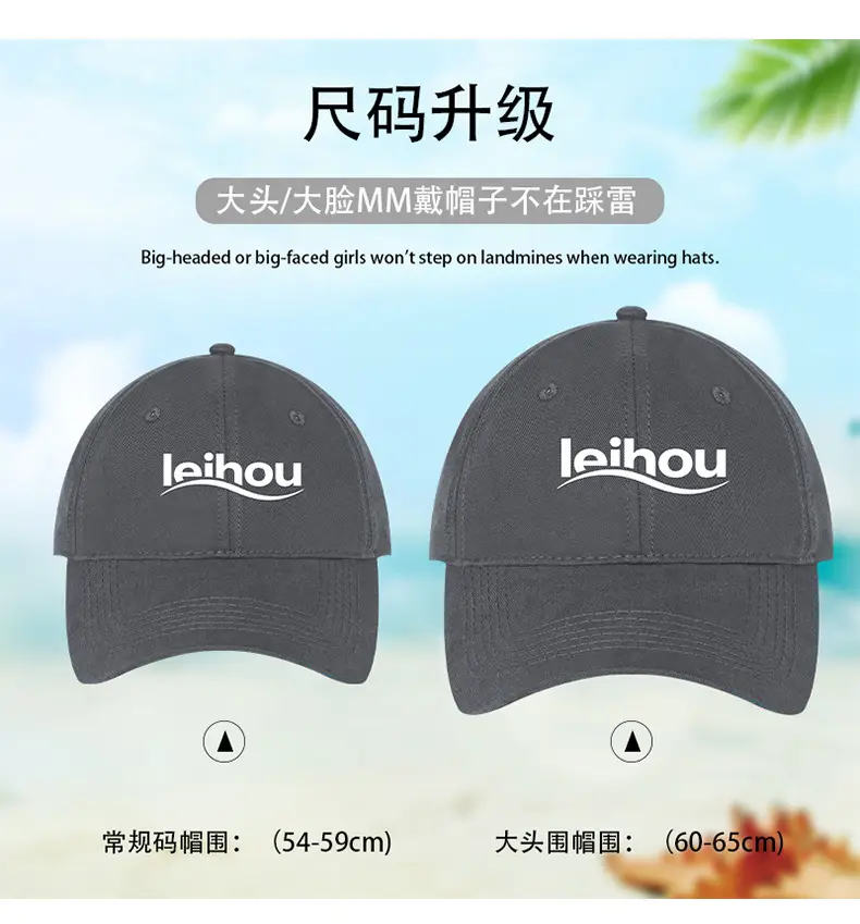 2025 New Large Baseball Cap Grey White Logo — feature 2
