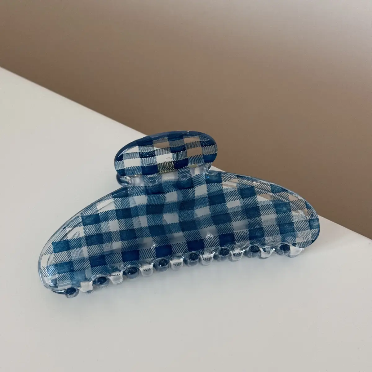 Dark Blue Plaid Hair Clip for Daily Wear β feature 20