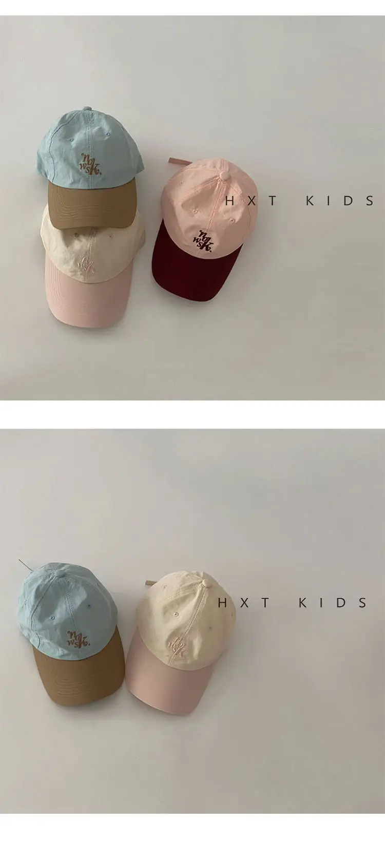 Kids Suncap Embroidered Travel Cap Brown Blue — feature 4
