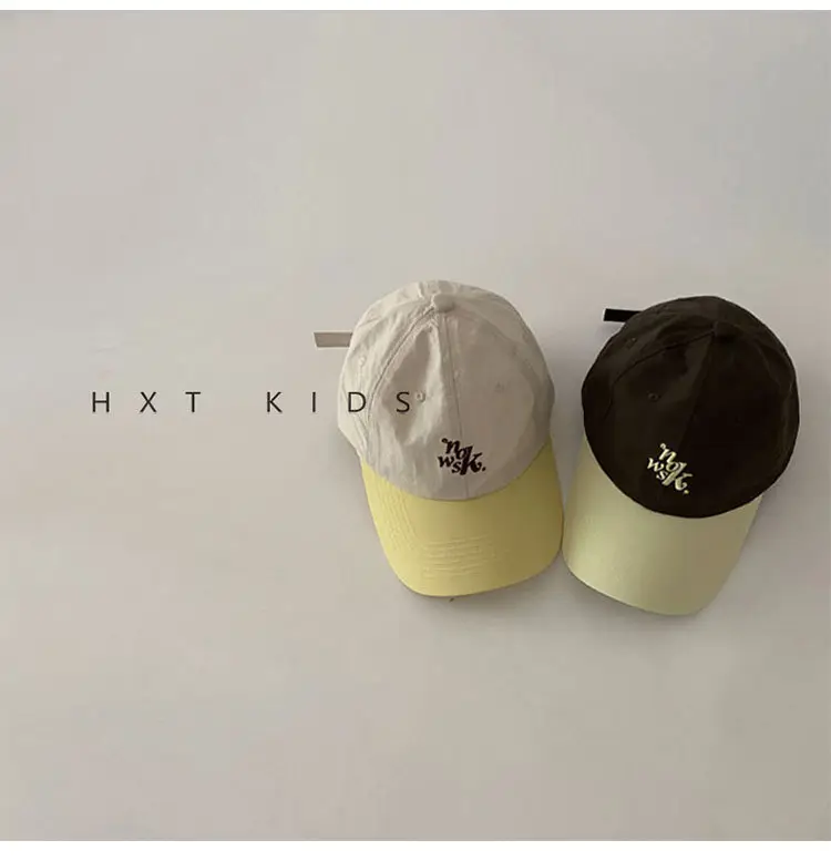 Kids Suncap Embroidered Travel Cap Brown Blue — feature 5