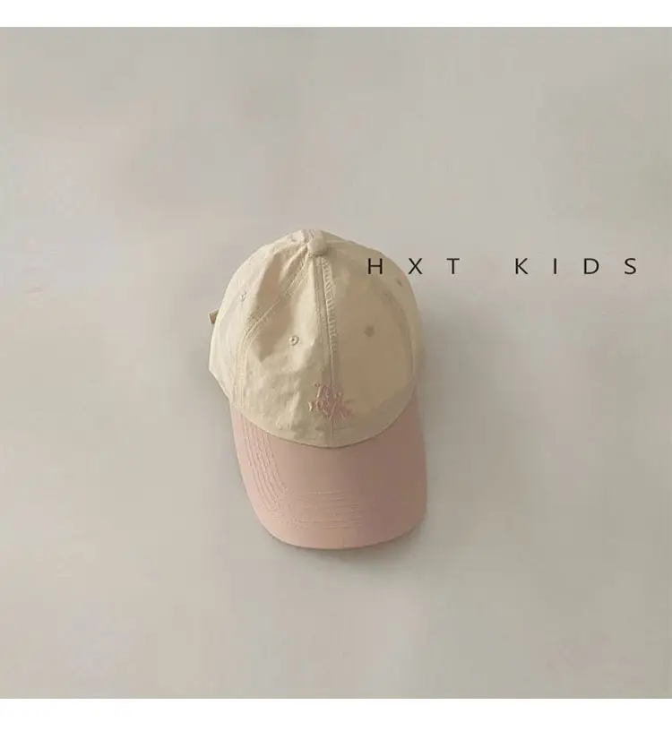 Kids Suncap Embroidered Travel Cap Brown Blue — feature 7