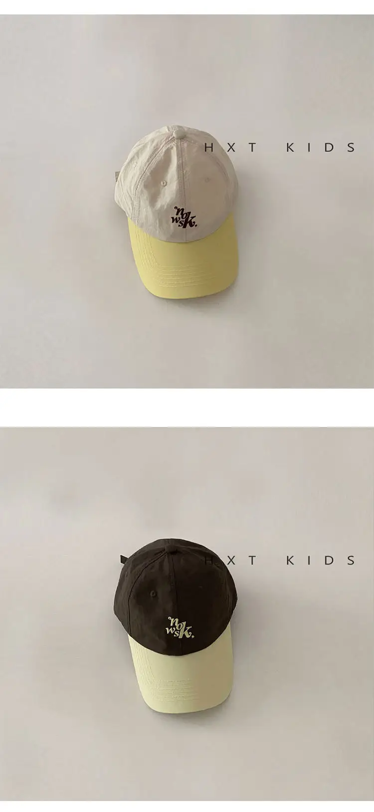 Kids Suncap Embroidered Travel Cap Brown Blue — feature 8
