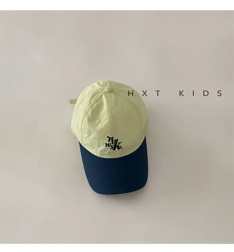 Kids Suncap Embroidered Travel Cap Brown Blue — feature 9