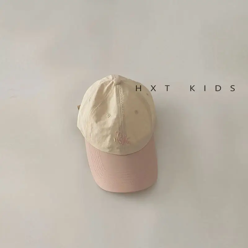 Kids Suncap Embroidered Travel Cap Brown Blue - Image 3
