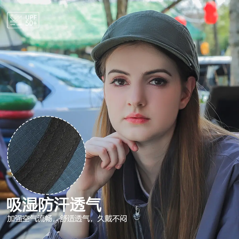 American Duckbill Cap with Wide Brim for Face Shaping - Image 8