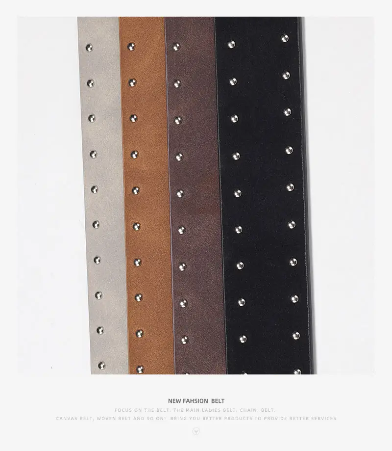 Women's Thin Suede Belt with Metal Clasp — feature 10