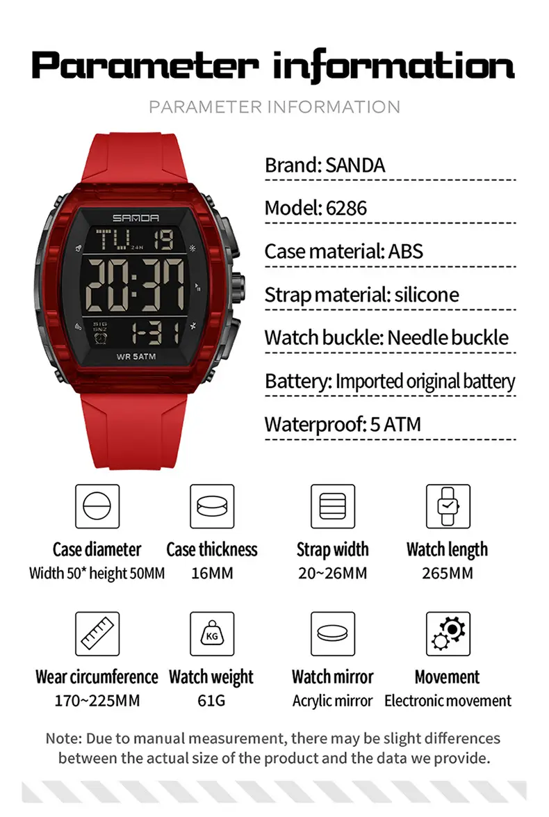 Sanda Multi-Functional Counting Watch for Men Women — feature 36