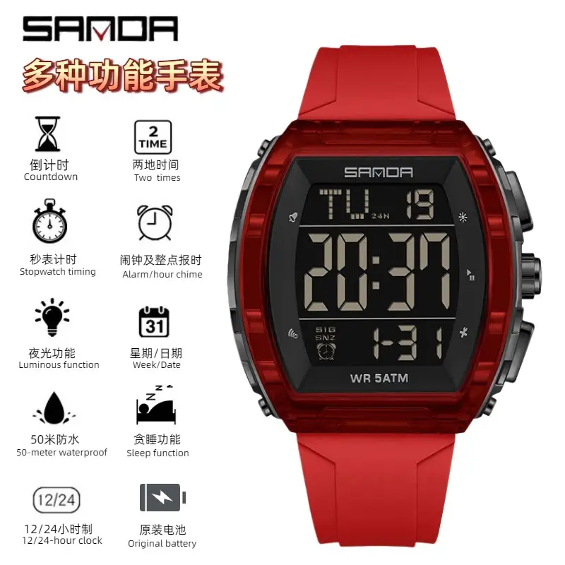 Sanda Multi-Functional Counting Watch for Men Women - Image 3