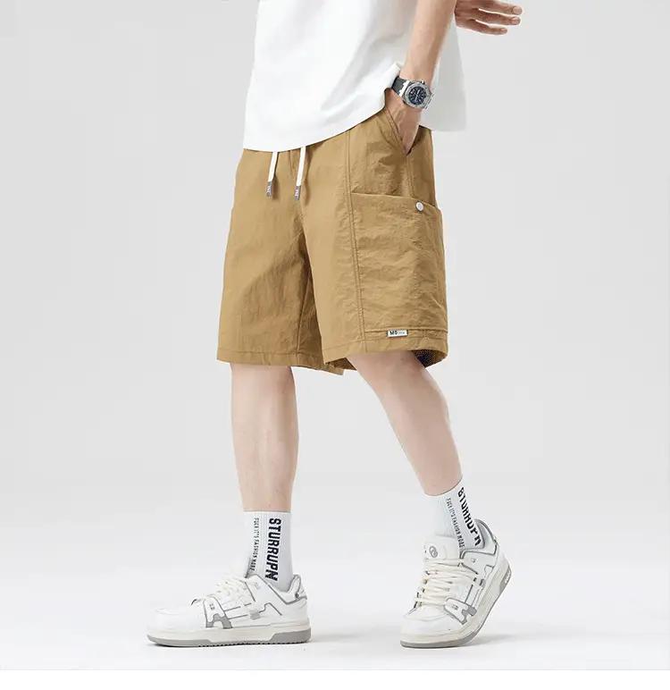 Nasa Trendy Ice Silk Cargo Shorts Black Men — feature 12