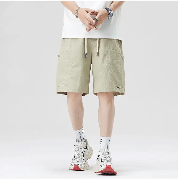 Nasa Trendy Ice Silk Cargo Shorts Black Men — feature 15