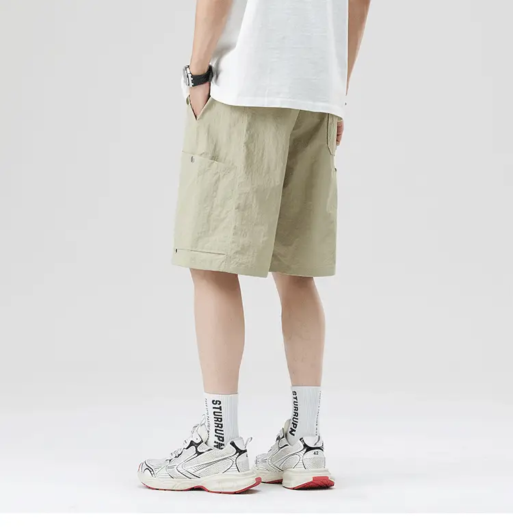 Nasa Trendy Ice Silk Cargo Shorts Black Men — feature 17