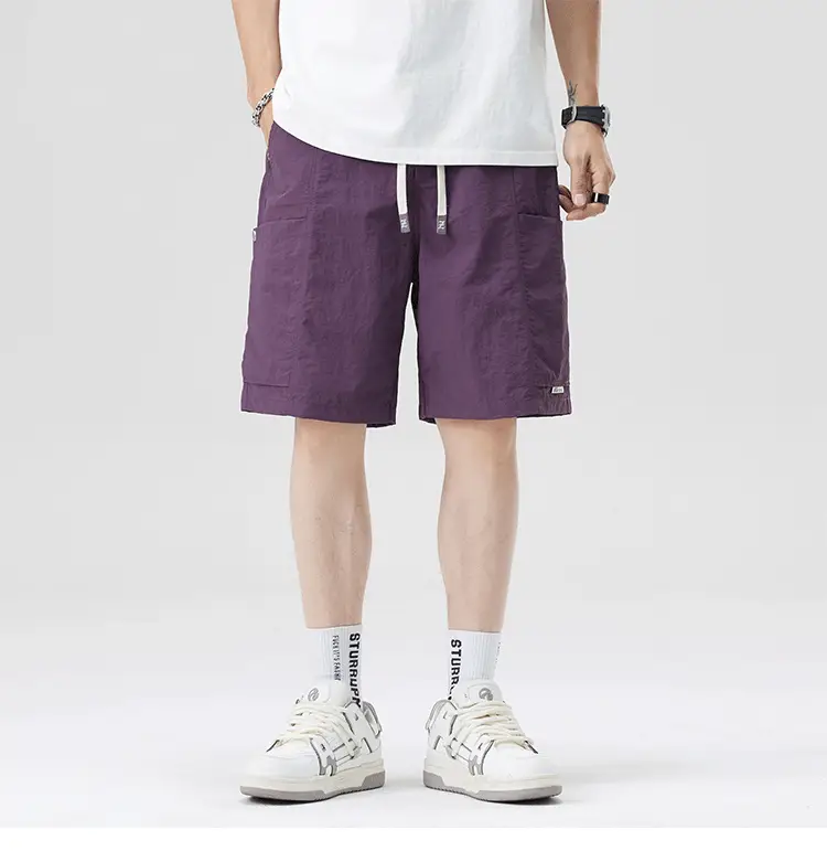 Nasa Trendy Ice Silk Cargo Shorts Black Men — feature 18