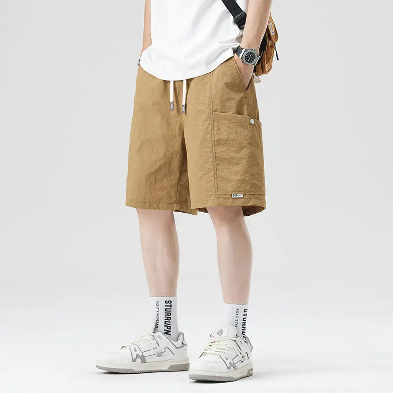 Nasa Trendy Ice Silk Cargo Shorts Black Men - Image 3