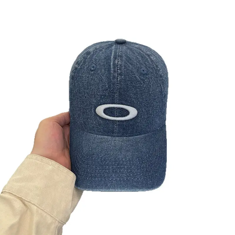 Women Denim Baseball Cap Wide Brim Washed Vintage - Image 8