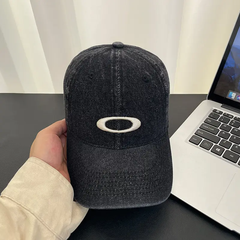 Women Denim Baseball Cap Wide Brim Washed Vintage — feature 4