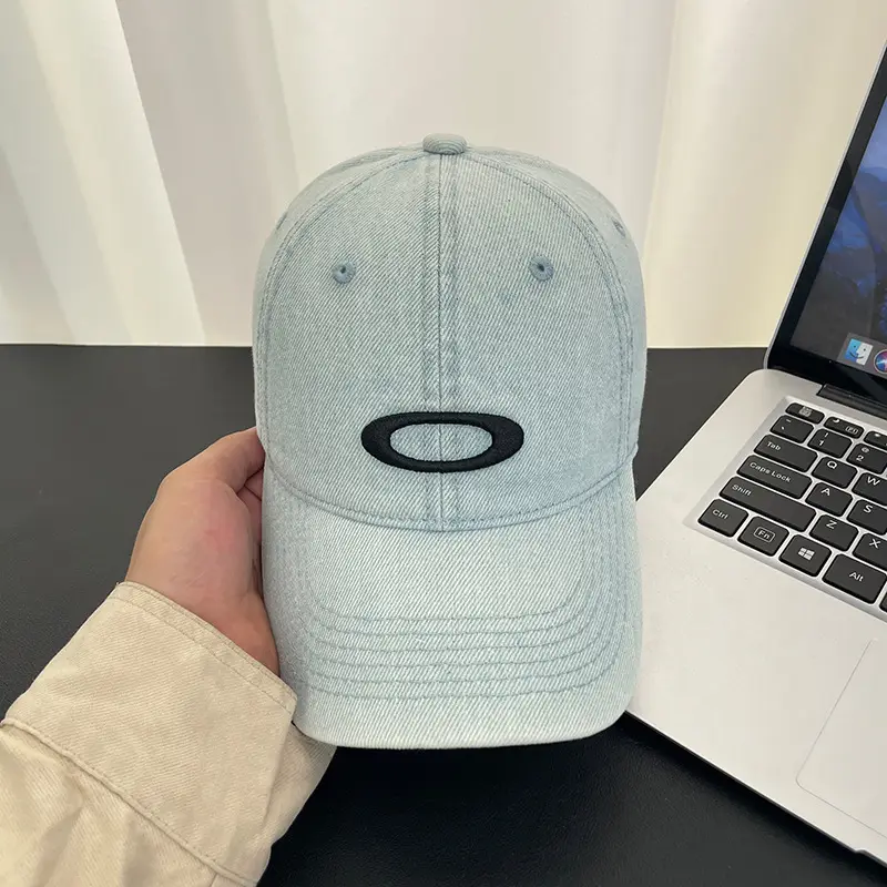 Women Denim Baseball Cap Wide Brim Washed Vintage — feature 5