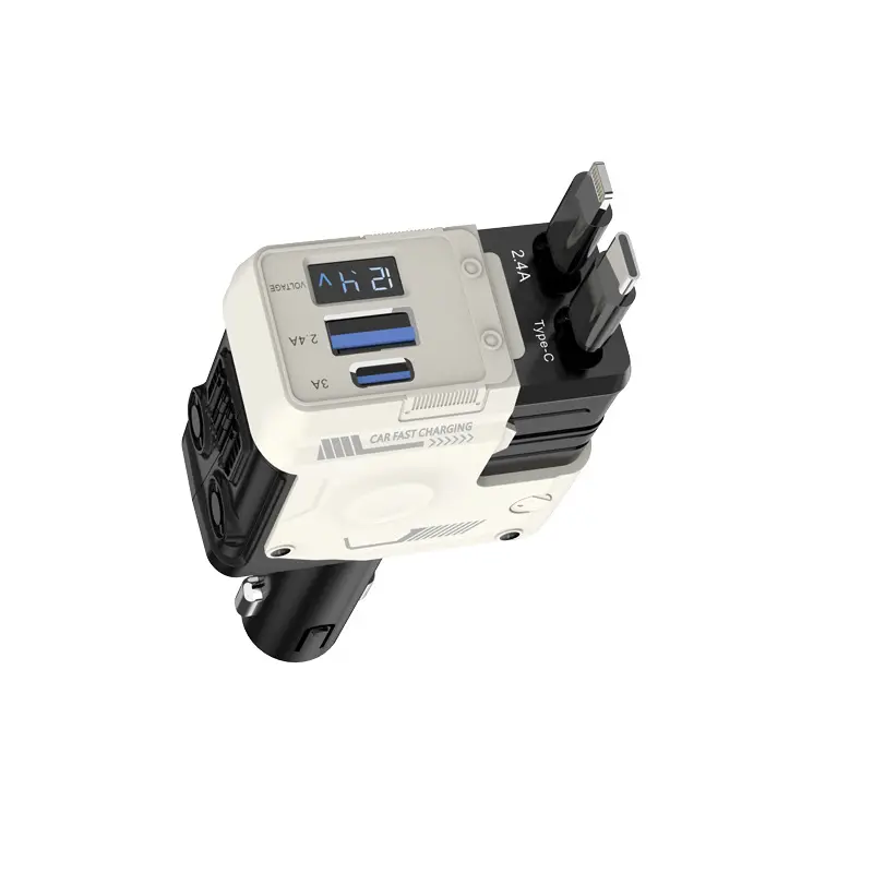 Super Fast Charging Car Charger with 4 USB Ports & Voltage Detector - Image 8