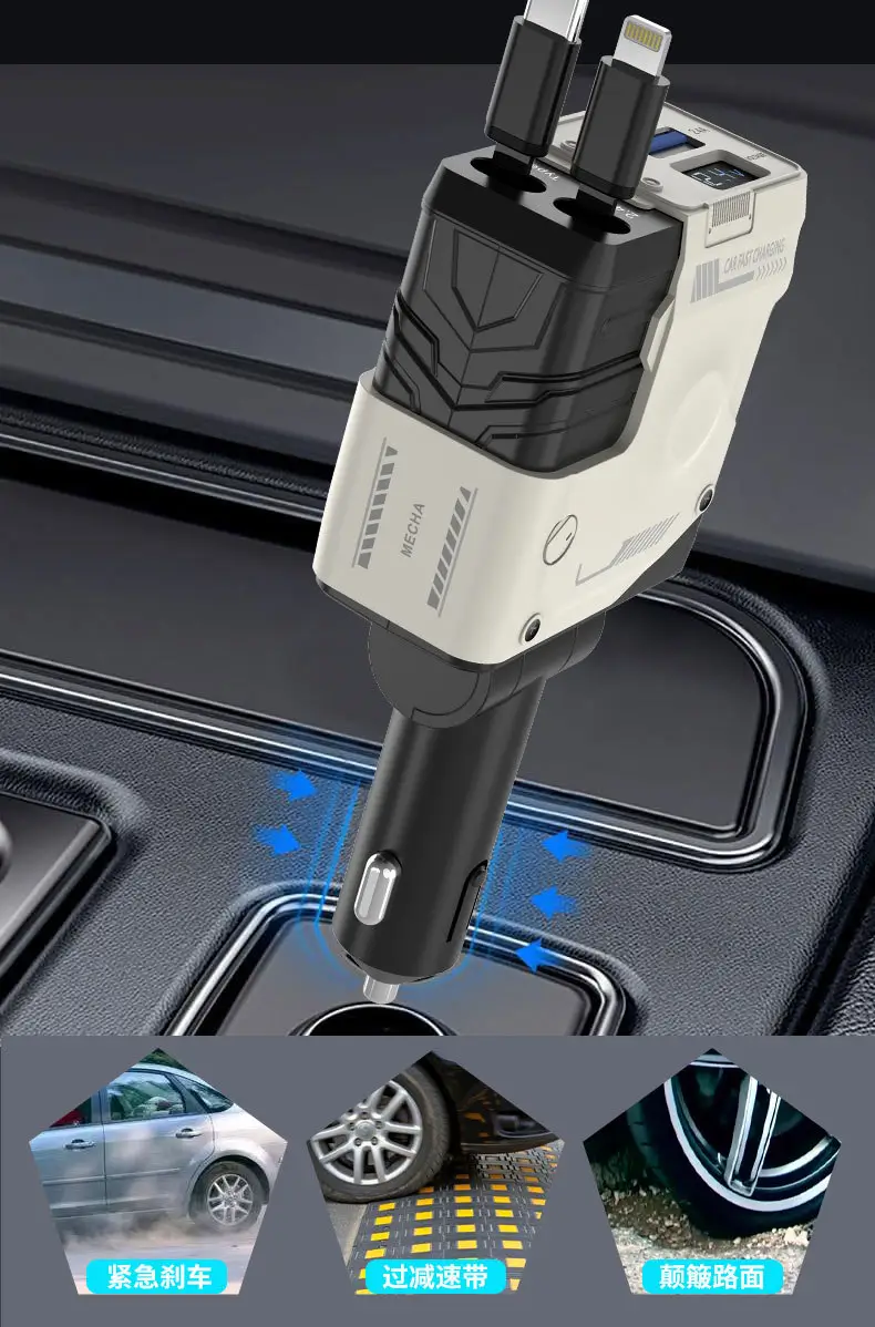 Super Fast Charging Car Charger with 4 USB Ports & Voltage Detector — feature 10