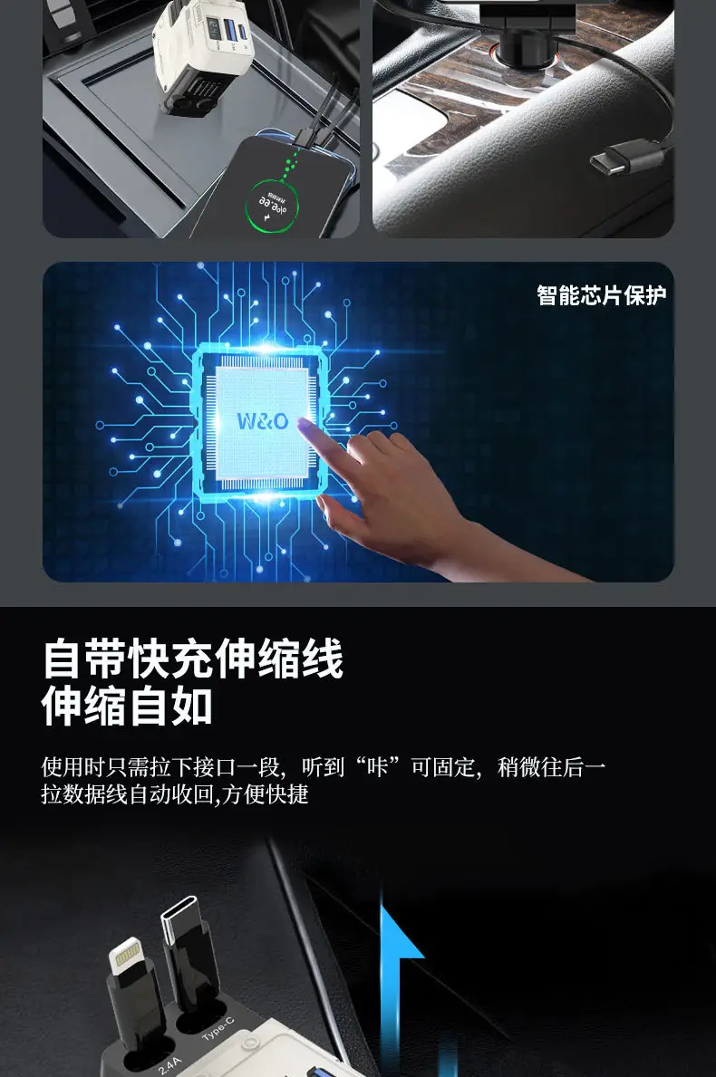 Super Fast Charging Car Charger with 4 USB Ports & Voltage Detector — feature 4