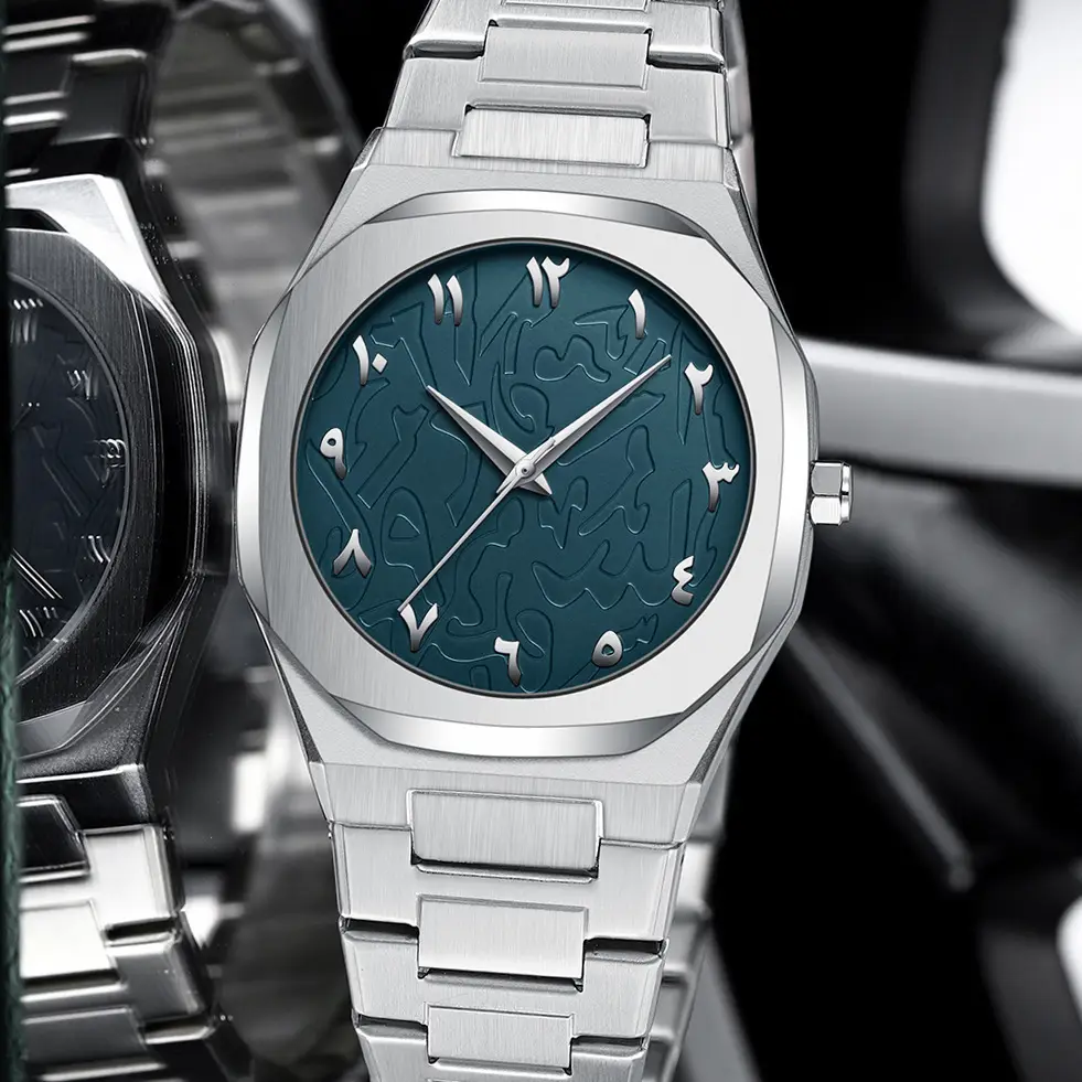 Ultra-Thin Marble Watch for Men Black Quartz — feature 8