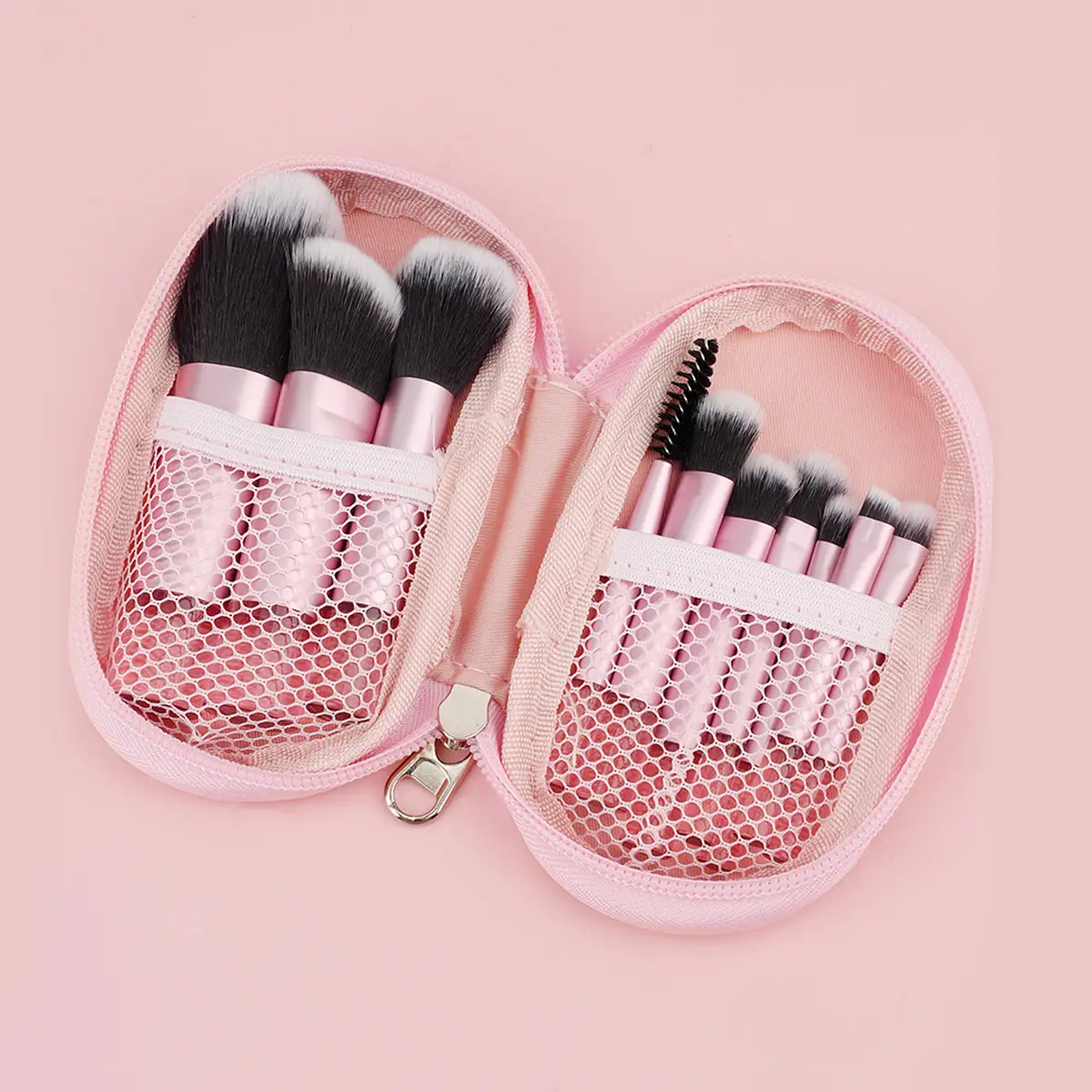 Pink Makeup Brush Set for Travel & Daily Use - Image 6