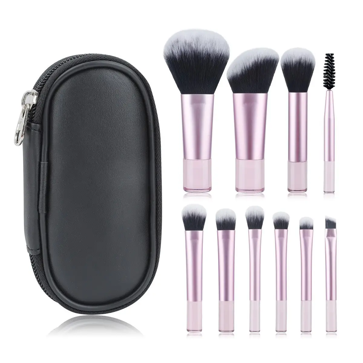 Pink Makeup Brush Set for Travel & Daily Use - Image 7